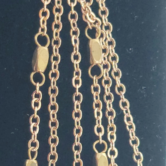 23" Natural Stone Look Necklace w/Beaded Chain and Tassel Detail - Picture 7 of 14